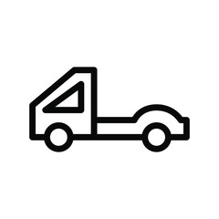 Truck Icon , Driving Delivery Retail , Business Template Logo Design Illustration , Outline Solid Background White
