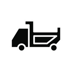 Truck Icon , Driving Delivery Retail , Business Template Logo Design Illustration , Outline Solid Background White

