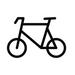 Bicycle Icon , Template Logo Design Emblem Isolated Illustration , Tour Travel Holiday , Outline Solid Background White
