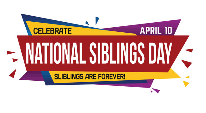 National siblings day banner design