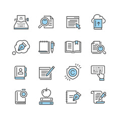 Set of Copywriting Vector Icons