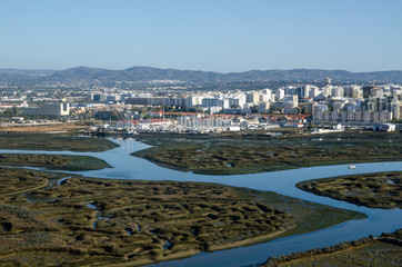 Faro Salt Marsh - Aerial View