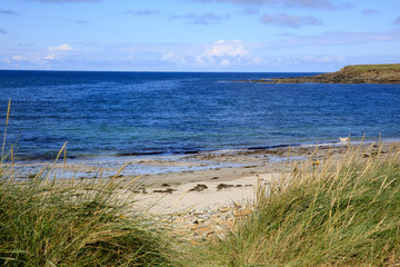 Skara Brae - Orkney (Scotland), UK - August 10, 2018: Skara Brae beach, Orkney, Scotland, Highlands, United Kingdom