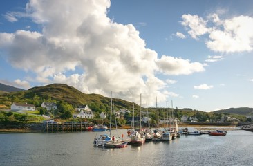 Fototapeta na wymiar Harbour of Kyleakin, Castle Moil, Isle of Skye, Scotland
