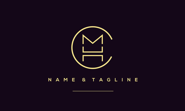 Alphabet letter icon logo  CMH or HMC