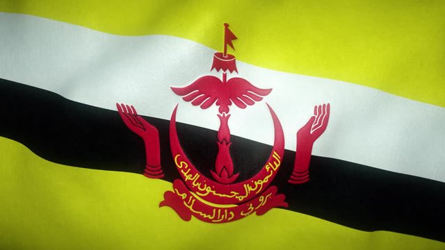 flag of Brunei waving in the wind