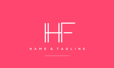 Alphabet letter icon logo HF
