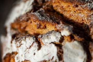 Homemade sourdough brown bread,freshly baked,whole wheat loaf
