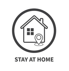 Stay at home to stop epidemic COVID-19 Virus. Vector illustration	