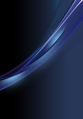 Abstract background waves. Black and blue abstract background for wallpaper or business card