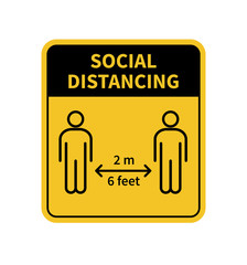 Social distancing. Keep the 2 meter distance. Coronovirus epidemic protective. Vector illustration