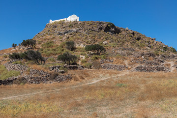 Church over mountain in Trypiti village