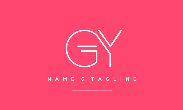 Alphabet letter icon logo GY