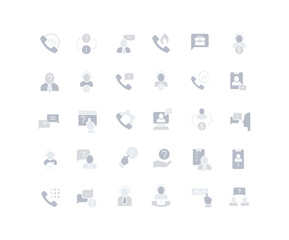 Set of Simple Icons of Business Consulting