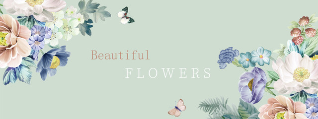 Elegant watercolor flower illustration