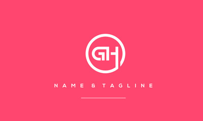 Alphabet letter icon logo GH