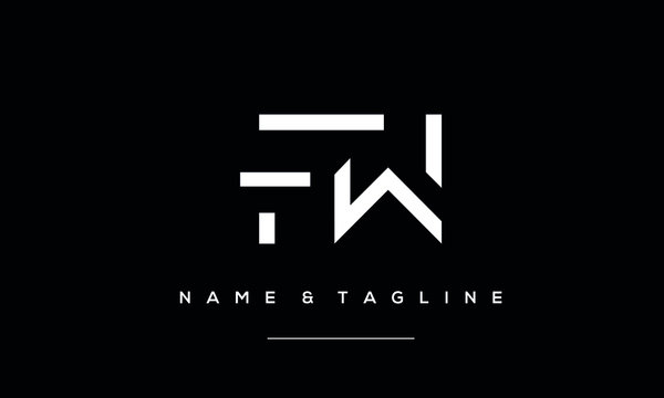 Alphabet letter icon logo FW