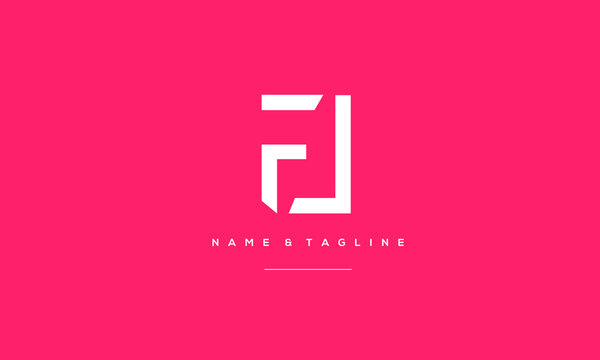 Alphabet letter icon logo FL