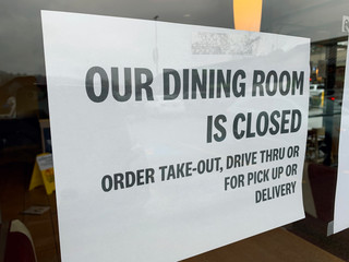 Restaurant Dining Room Closed Sign