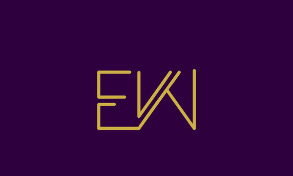 Alphabet letter icon logo EW