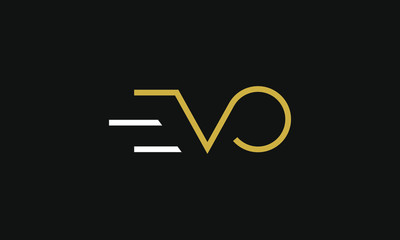 Alphabet letter icon logo EVO