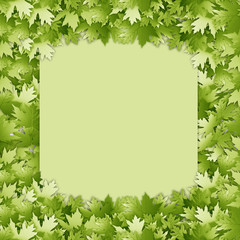 Fototapeta na wymiar an illustration of green background with green leaves