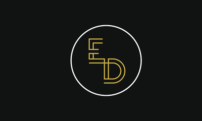 Alphabet letter icon logo ED