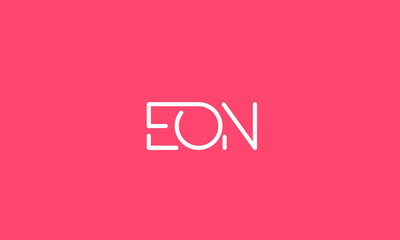 Alphabet letter icon logo EON