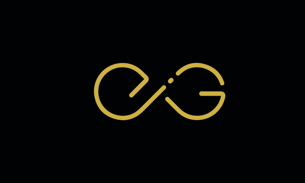 Alphabet letter icon logo EIG in a infinity shape