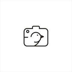 Bird camera logo, Bird camera logo design vector illustration, bird camera logo design template vector image
