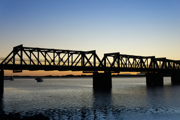 Fototapeta na wymiar Tauranga's Historic Railway Bridge