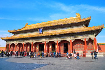 Obraz premium Baohedian hallat the Forbidden City in Beijing, China