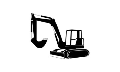 Excavator simple illustration vector