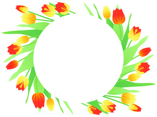 チューリップのイラストの背景