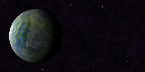 planet in deep space