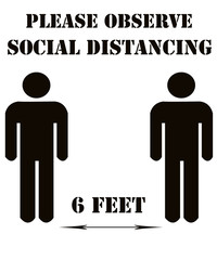 Please Observe Social Distancing illustration