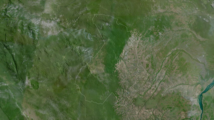 Haut-Ogooué, Gabon - outlined. Satellite