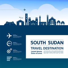 South Sudan travel destination grand vector illustration. 