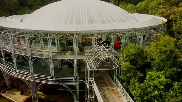 CURITIBA/PR/BRAZIL - March 28th 2020: Aerial view from "Opera de Arame" (Wire Theatre) during the quarantine season. Covid-19.