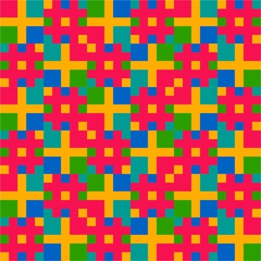 Beautiful of Colorful Squares Pattern, Reapeated, Abstract, Illustrator Geometric Pattern Wallpaper. Image for Printing on Paper, Wallpaper or Background, Covers, Fabrics