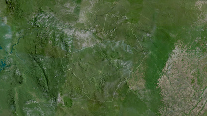 Ogooué-Lolo, Gabon - outlined. Satellite