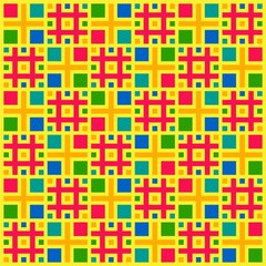 Beautiful of Colorful Squares Pattern, Reapeated, Abstract, Illustrator Geometric Pattern Wallpaper. Image for Printing on Paper, Wallpaper or Background, Covers, Fabrics