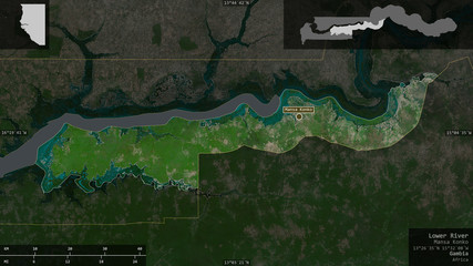 Lower River, Gambia - composition. Satellite