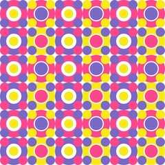 Beautiful of Colorful Circle Polka Dots, Reapeated, Abstract, Illustrator  Pattern Wallpaper. Image for Printing on Paper, Wallpaper or Background, Covers, Fabrics