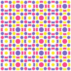 Beautiful of Colorful Circle Polka Dots, Reapeated, Abstract, Illustrator  Pattern Wallpaper. Image for Printing on Paper, Wallpaper or Background, Covers, Fabrics