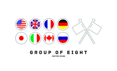 G8-group of eight- set of icons