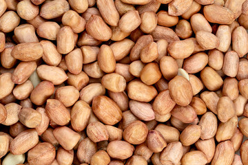 raw peanuts isolated on white background