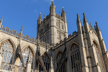 Fototapeta na wymiar Bath Cathedral in Bath, England, March 2020.