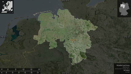 Niedersachsen, Germany - composition. Satellite