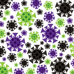 Coronavirus, covid-19, 2019-ncov Wuhan virus background in vector format.